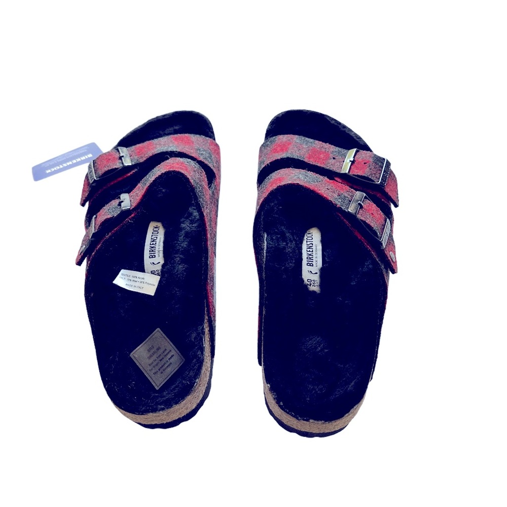 Arizona Shearling Plaid Red Birkenstock - Picture 3 of 7